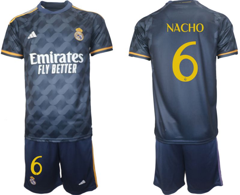 Men 2023-2024 Club Real Madrid away blue #6 Soccer Jersey->real madrid jersey->Soccer Club Jersey